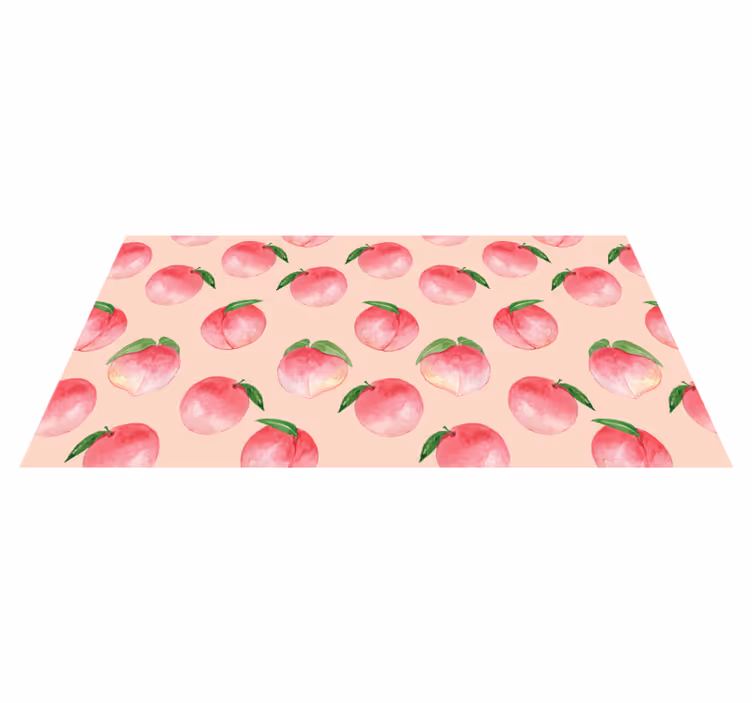 şeftali çiçeği deseni mutfak pvc halı - TenStickers