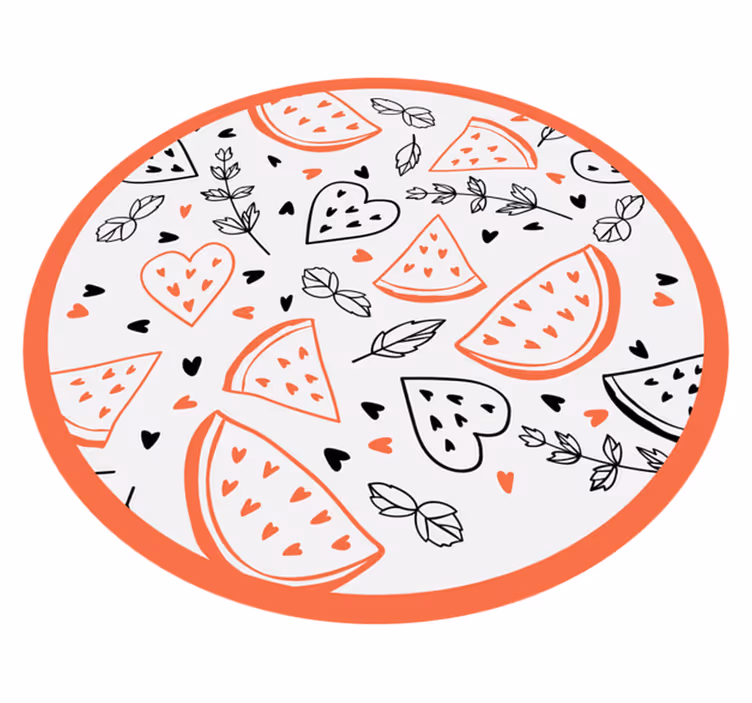 Tatlı kalp desenleri pvc halı - TenStickers