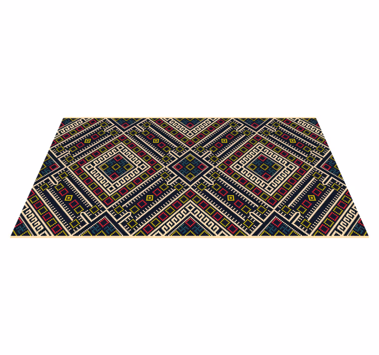 Zentangle geometrik desenli oturma odası kilim - TenStickers