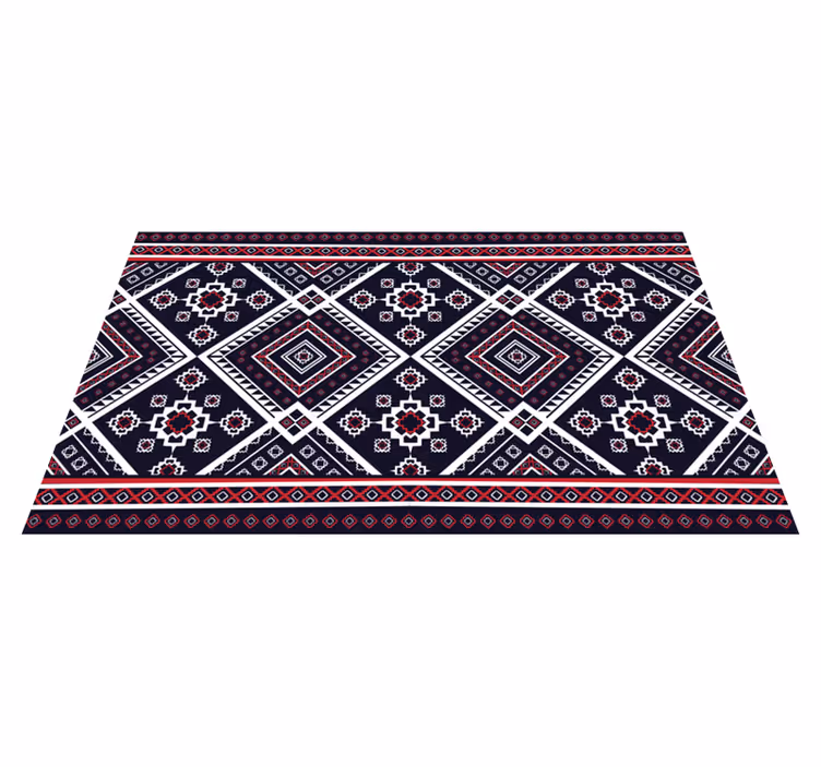 Geometrik etnik boho desen yatak odası kilim - TenStickers