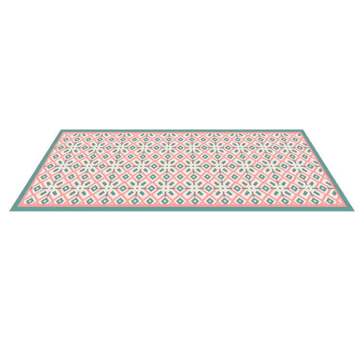 Pembe, mavi ve sarı boho desenli kilim - TenStickers