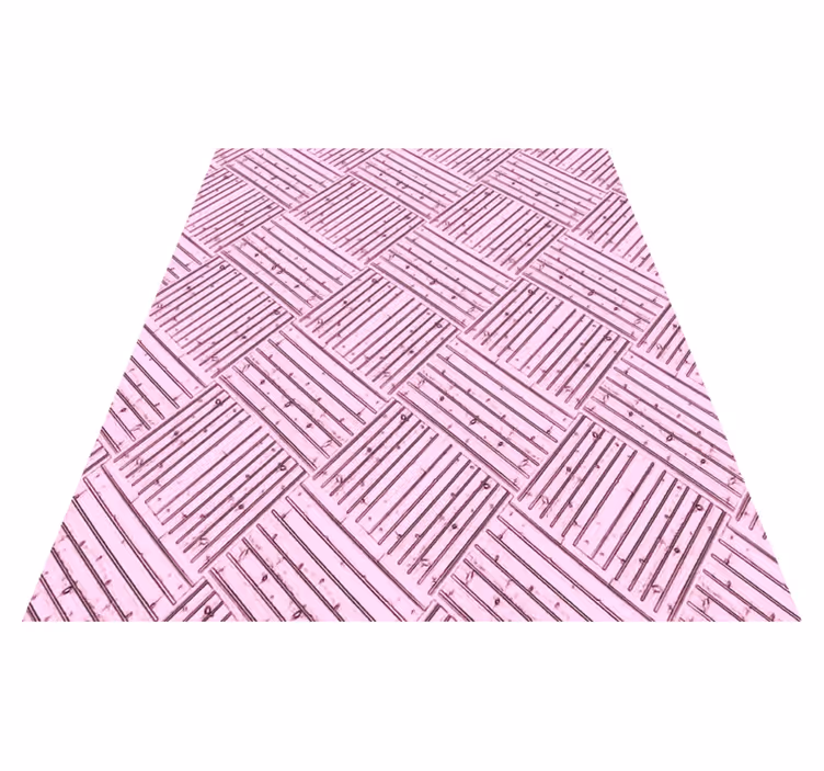 Pembe ahşap deseni banyo pvc halı - TenStickers