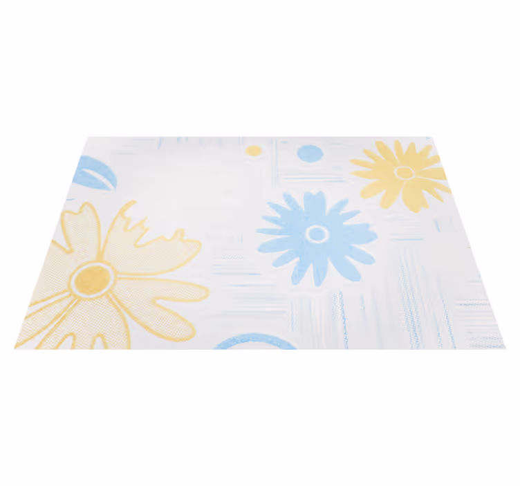 çiçeksi unsurlar çiçekler ve bitkiler pvc halı - TenStickers