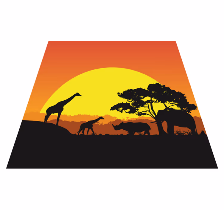 Afrika savana modern halı - TenStickers