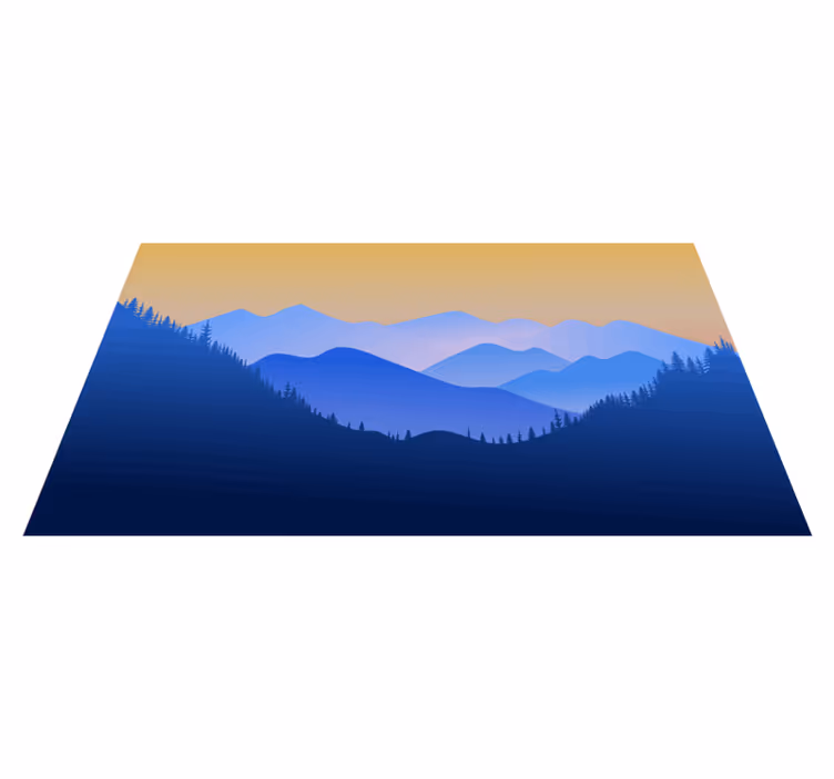 Dağlar siluet modern halı - TenStickers