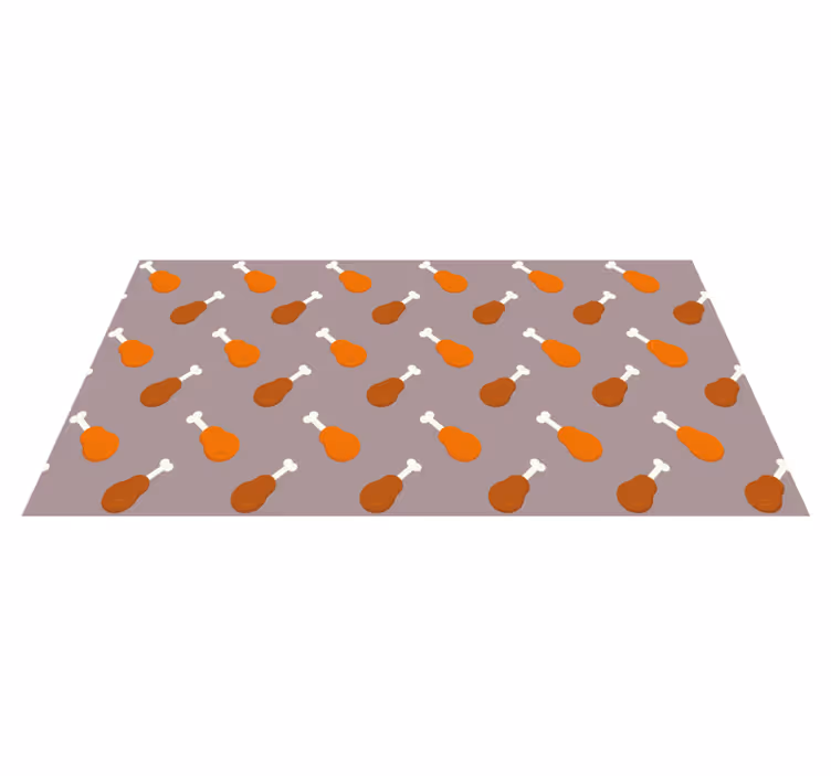 Tavuk baget deseni pvc halı - TenStickers