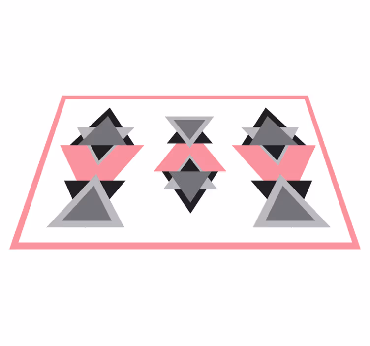 üçgen şekiller karışıyor geometrik pvc halı - TenStickers
