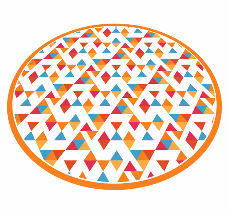 Renkli üçgen şekiller geometrik pvc halı - TenStickers