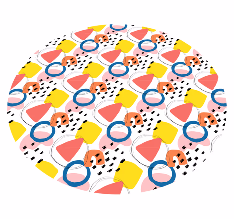 Canlı şekil düzenlemeleri minimalist pvc halı - TenStickers