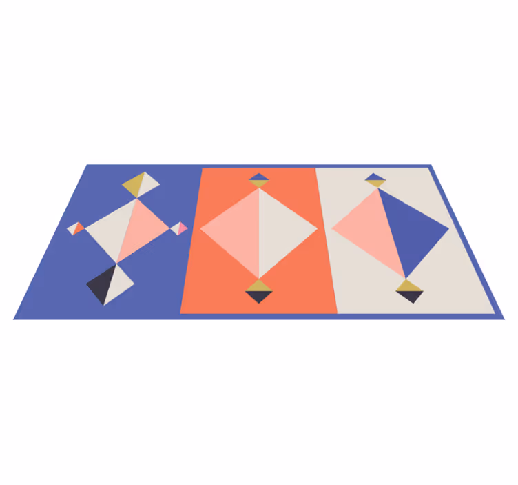 Soyut modern formlar geometrik pvc halı - TenStickers