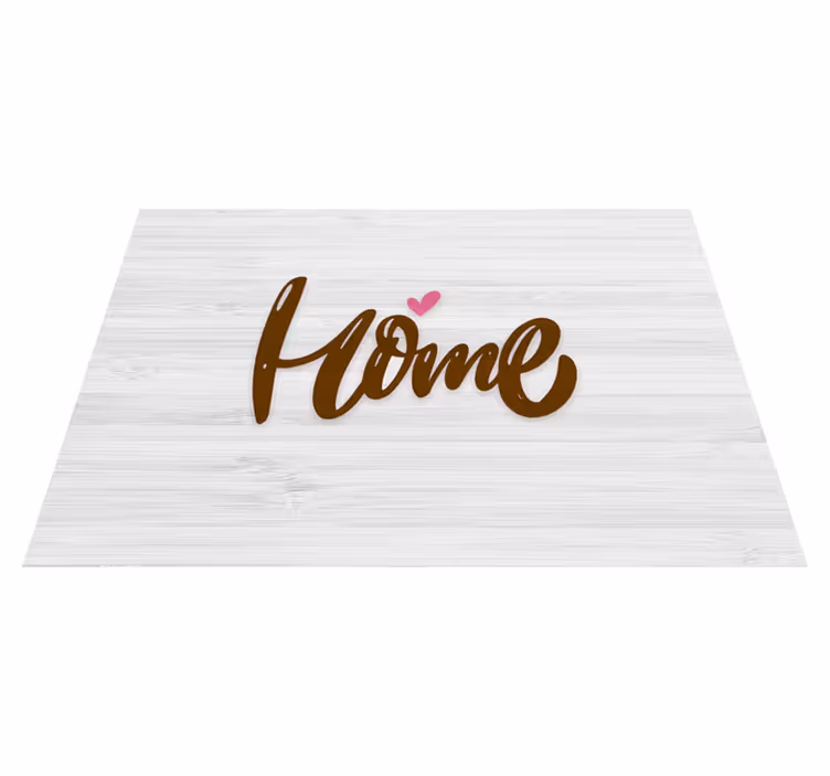 Ahşap tahta özel halı üzerinde vintage beyaz ev - TenStickers