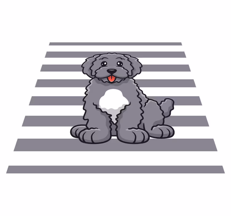 Sevimli köpek çizimi Hayvan pvc halı - TenStickers
