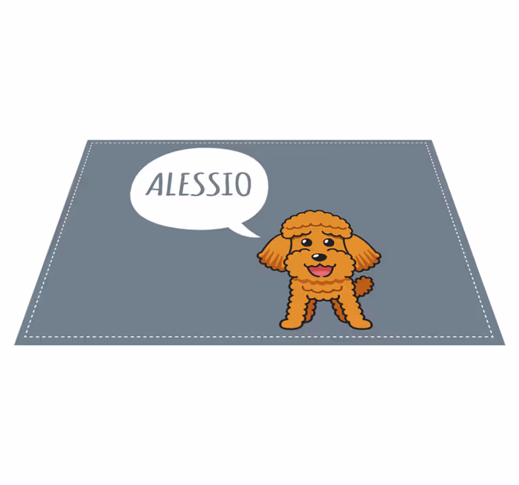 çizgi film karakteri mutlu kaniş köpek hayvan halısı - TenStickers