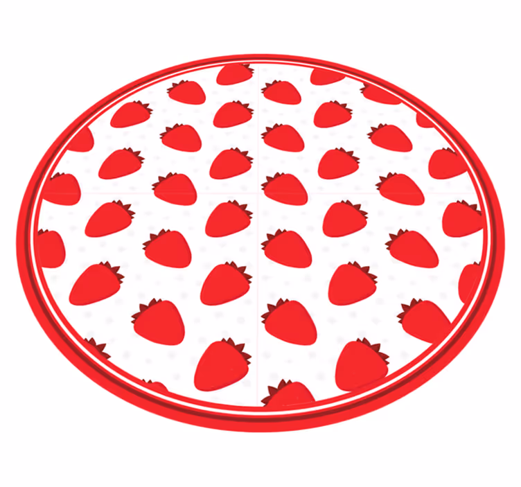 çilek deseni Hayvan pvc halı - TenStickers