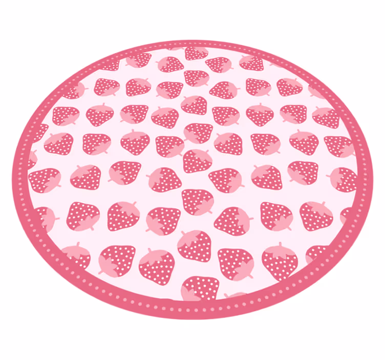 Tatlı çilek deseni mutfak pvc halı - TenStickers