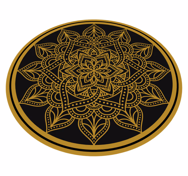 Zarif unsur mandala pvc halı - TenStickers
