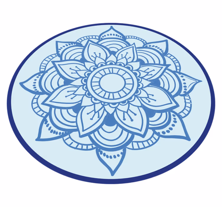 Karmaşık çiçek motifi mandala pvc halı - TenStickers