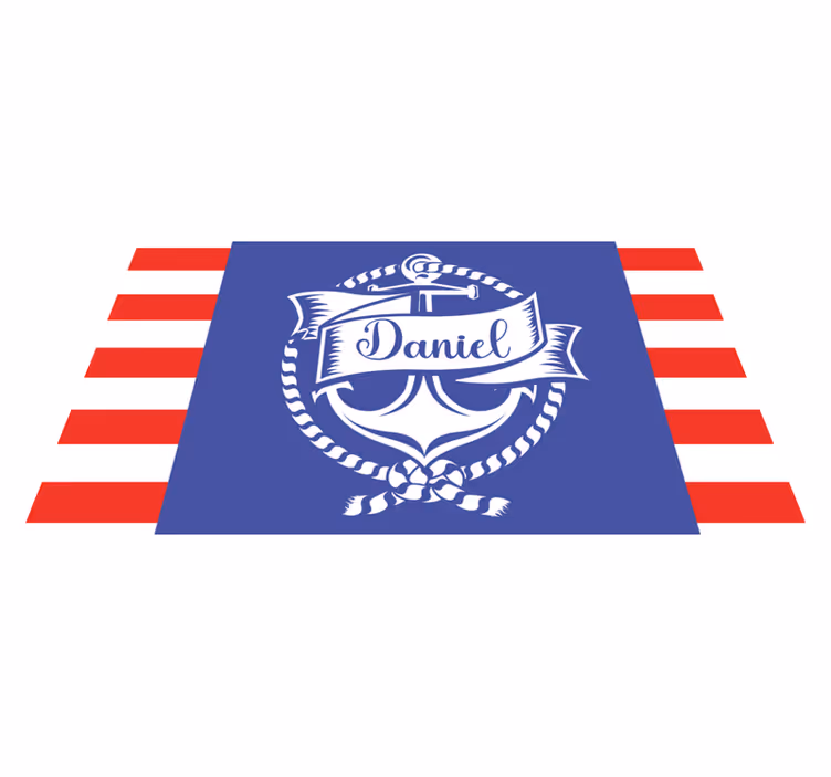 çapa kişiselleştirilmiş mat ile deniz - TenStickers