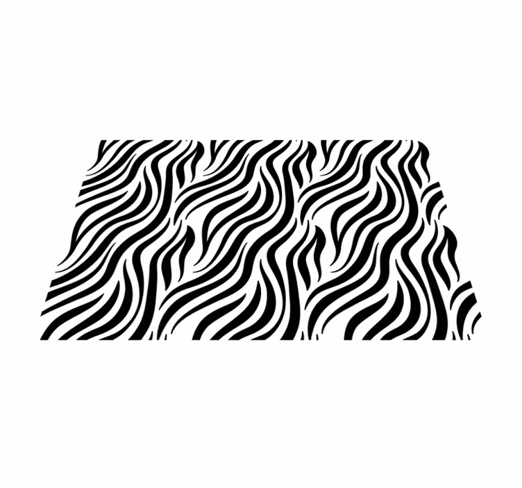 Siyah beyaz zebra çizgili halı - TenStickers