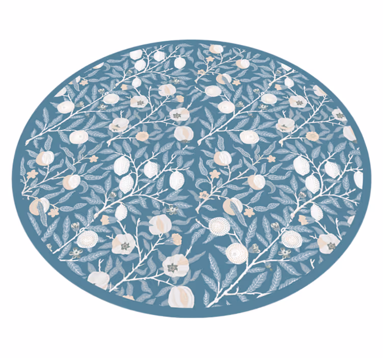 Yuvarlak pvc halı Çiçek desenli - TenStickers