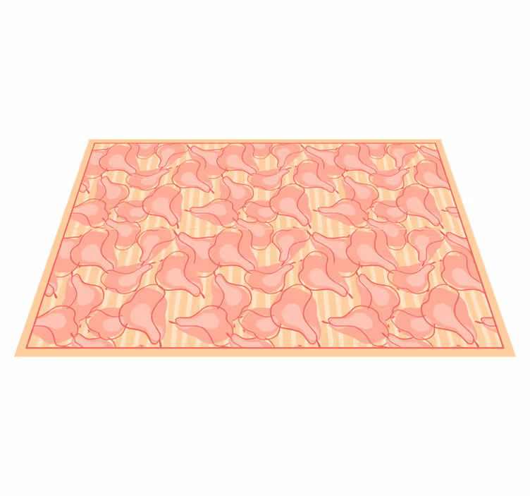 Sevimli pembe desenler mutfak pvc halı - TenStickers