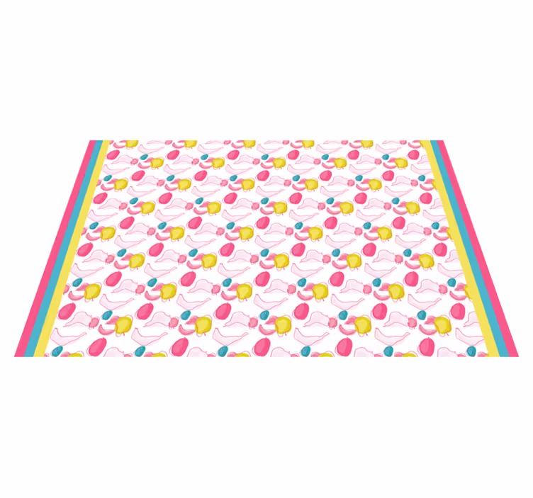 Renkli yaz meyveleri doodle desen paspas - TenStickers