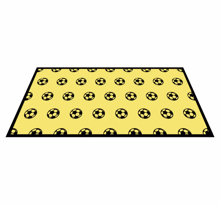 Sarı futbol deseni oyunlar pvc halı - TenStickers