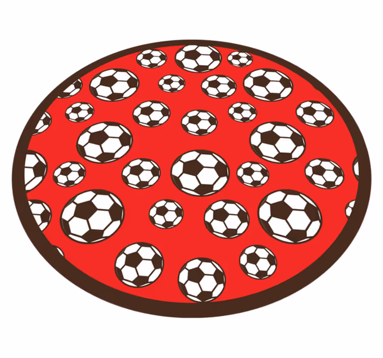Futbol topu motifi oyunlar pvc halı - TenStickers