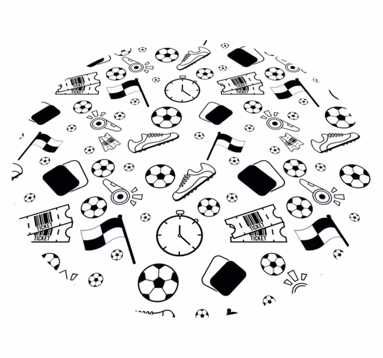 Spor temalı eğlence oyunlar pvc halı - TenStickers