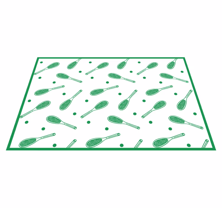 Pvc halı tenis raketi deseni - TenStickers