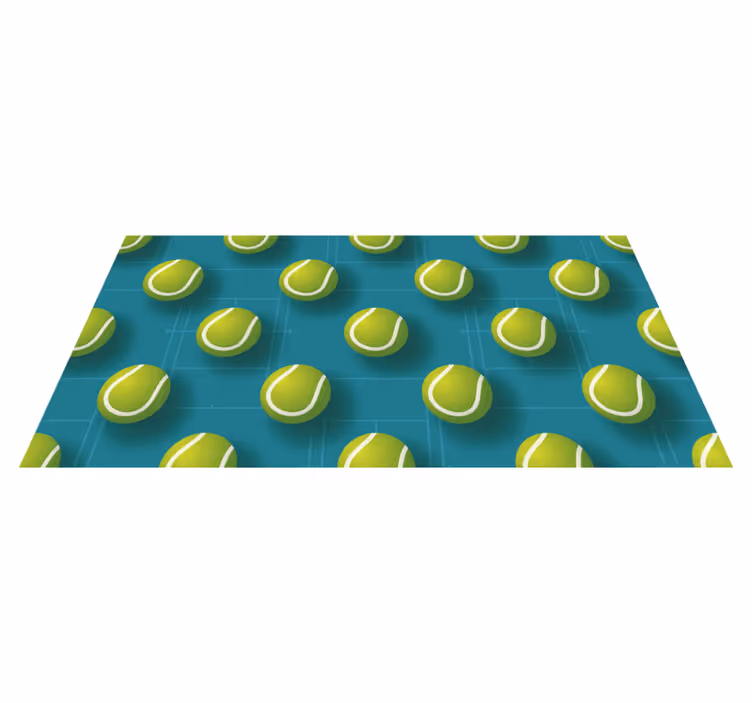 Tenis topu deseni gençler pvc halı - TenStickers