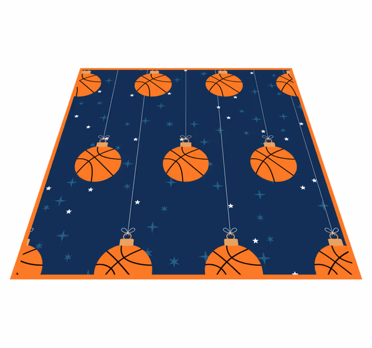 Sanatsal basketbol desenli yatak odası halısı - TenStickers