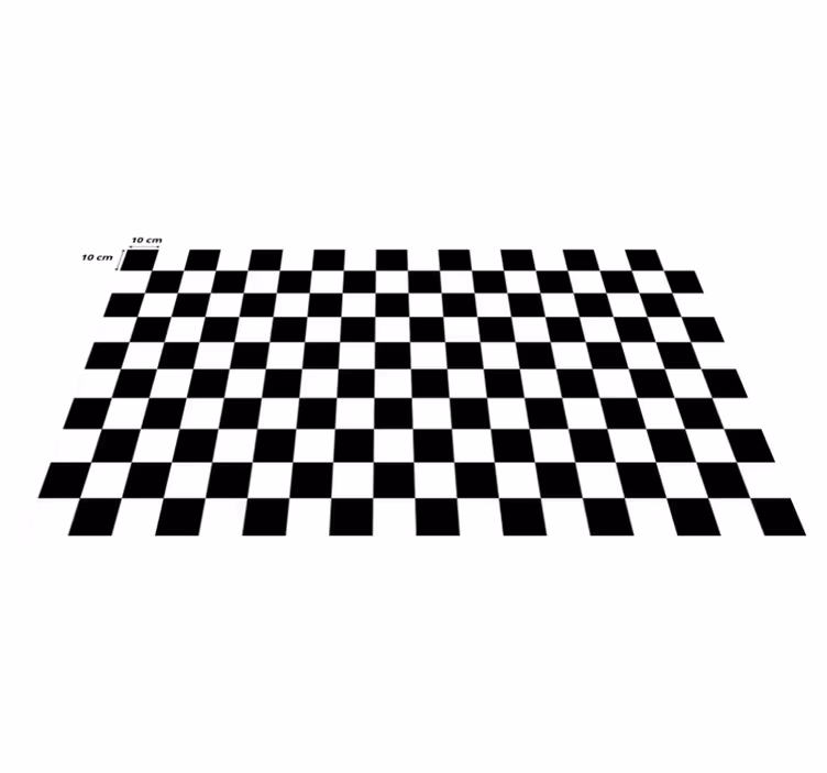 Satranç tahtası geometrik kilim - TenStickers
