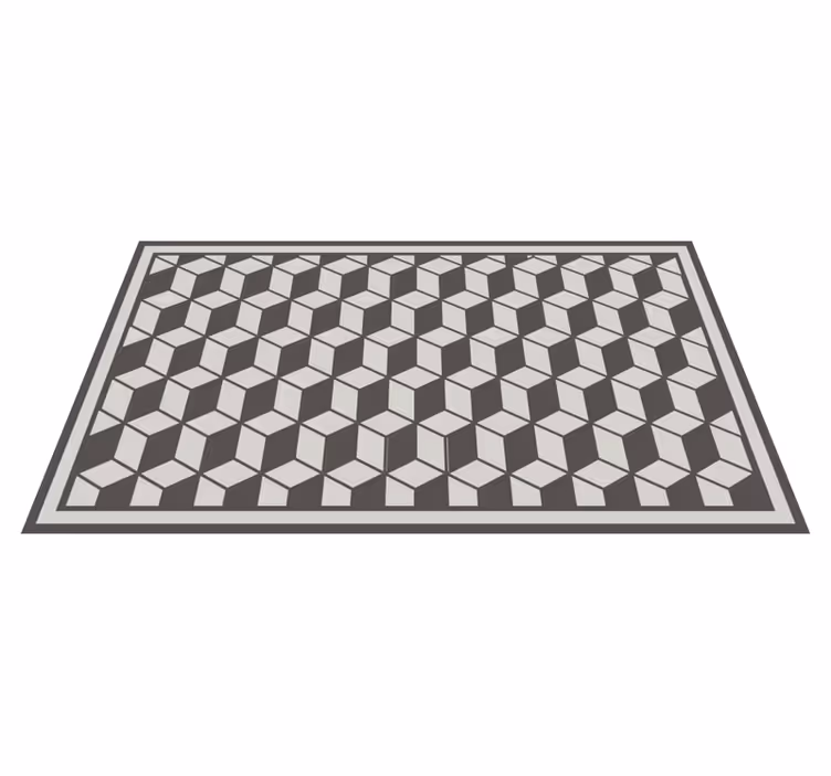 Kübist motif geometrik pvc halı - TenStickers