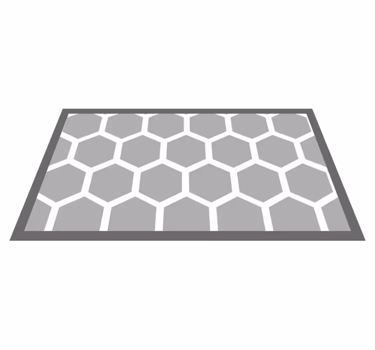 Altıgensel yapılandırma geometrik pvc halı - TenStickers