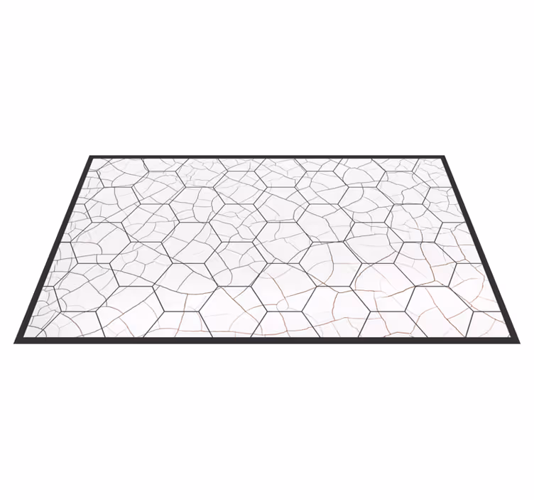 çatlak taş deseni geometrik pvc halı - TenStickers