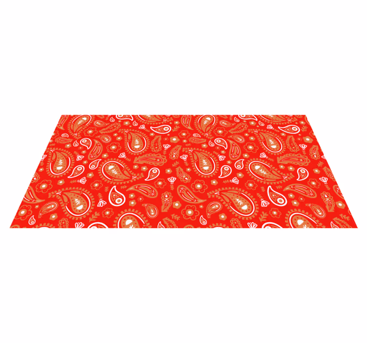 Canlı paisley baskı mozaic pvc halı - TenStickers