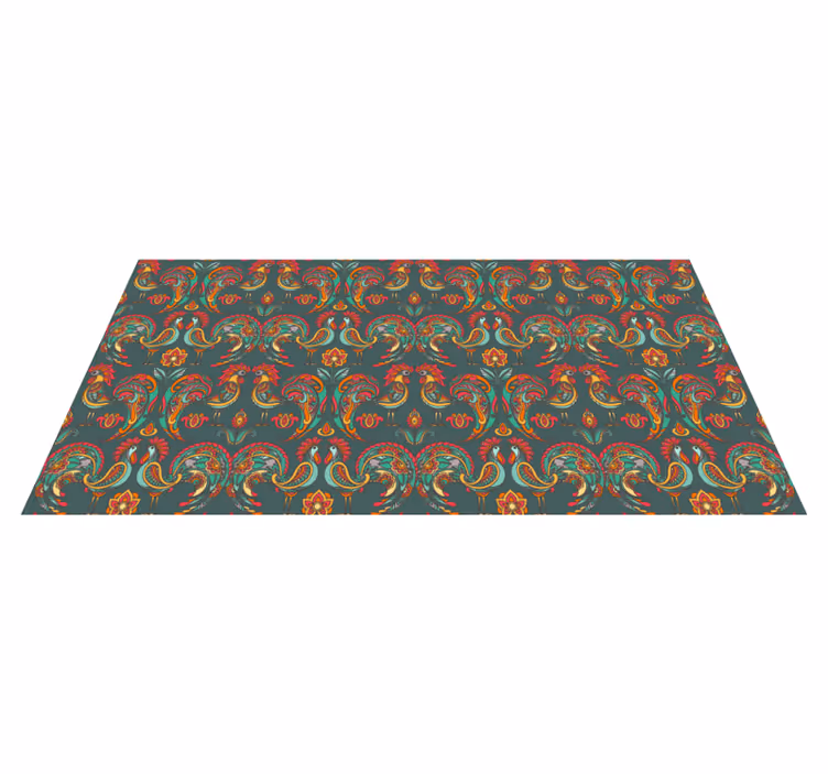 Renkli folklorik motifler mozaic pvc halı - TenStickers