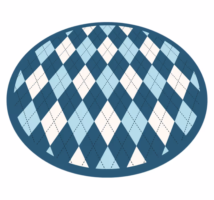 Elmas desen zarafeti geometrik pvc halı - TenStickers