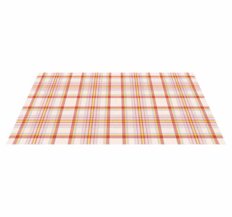 Iskoç ekose desenli dikdörtgen kilim - TenStickers
