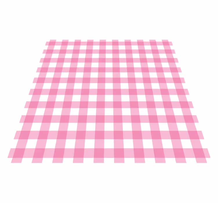 Pembe ve beyaz desenli kare vinil halı - TenStickers