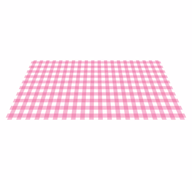 Pembe ve beyaz desenli dikdörtgen halı - TenStickers