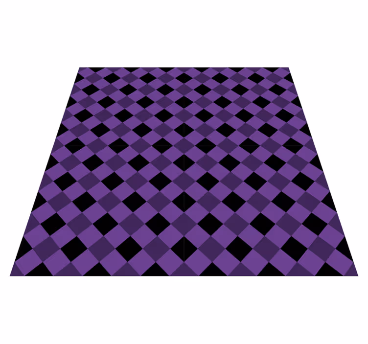 Mor kareli desen geometrik pvc halı - TenStickers