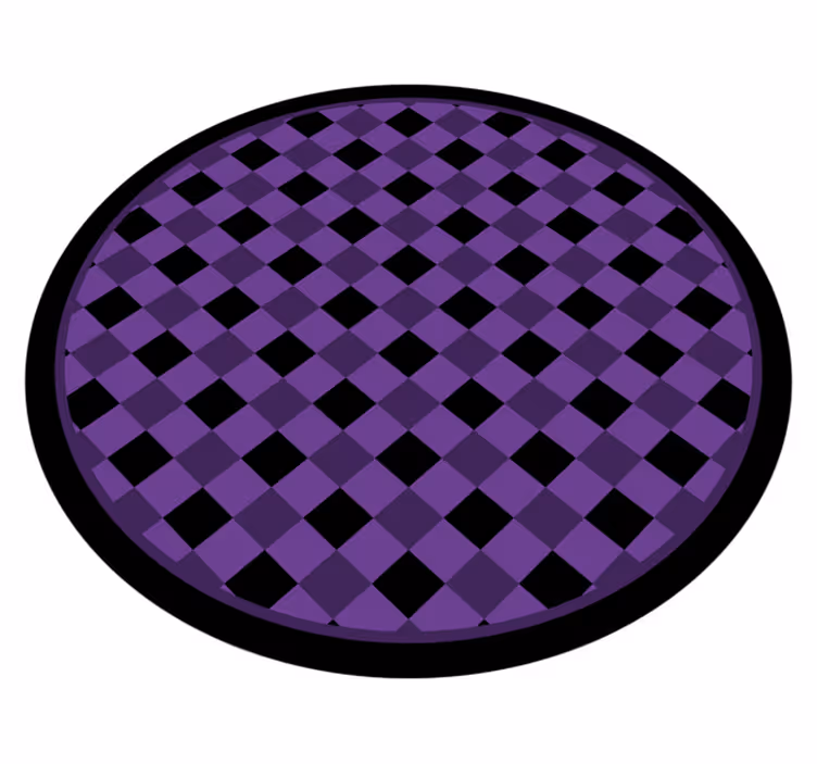 şık kareli desen modern pvc halı - TenStickers