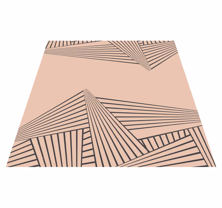 Doğrusal geometrik desen modern pvc halı - TenStickers