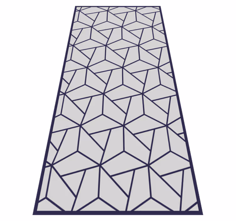 Gri köşeli desenler geometrik pvc halı - TenStickers