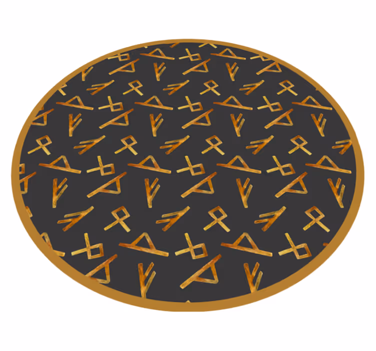 Soyut altın şekiller geometrik pvc halı - TenStickers
