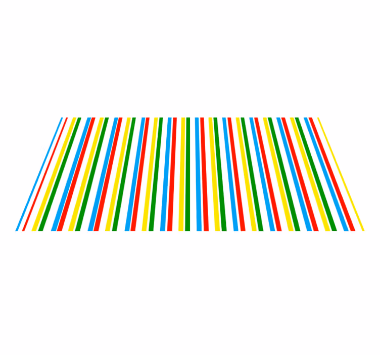 Renkli dikey desen çizgili pvc halı - TenStickers