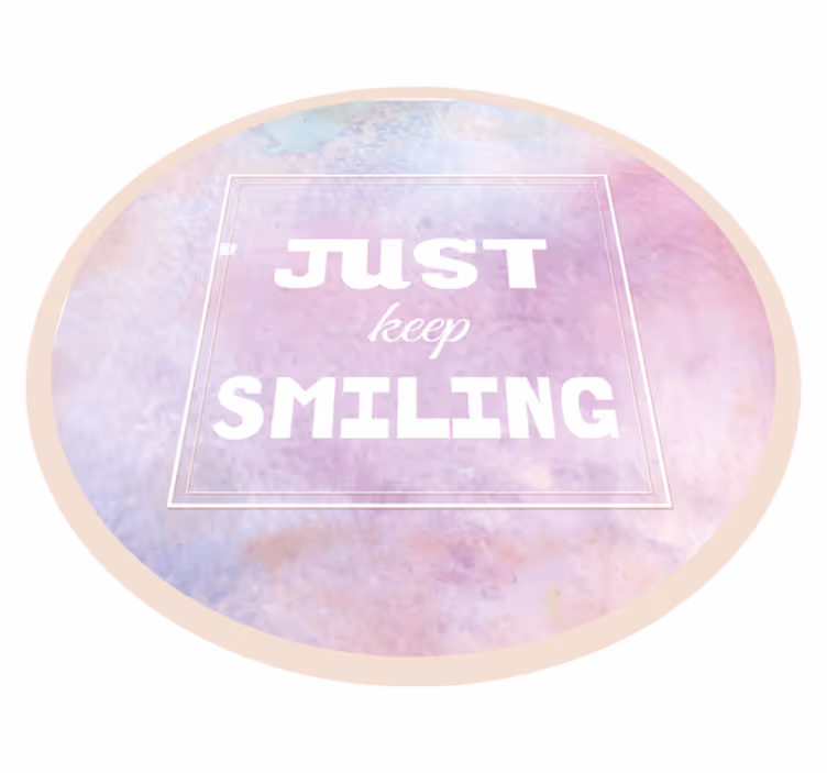 Neşeli hatırlatma cümleleri ile pvc halı - TenStickers