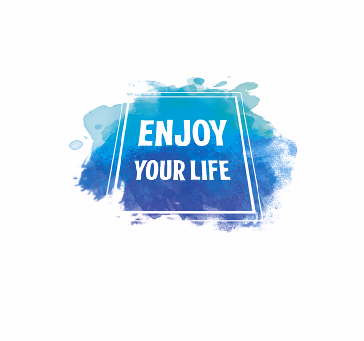 Hayatının tadını çıkar cümleleri ile pvc halı - TenStickers